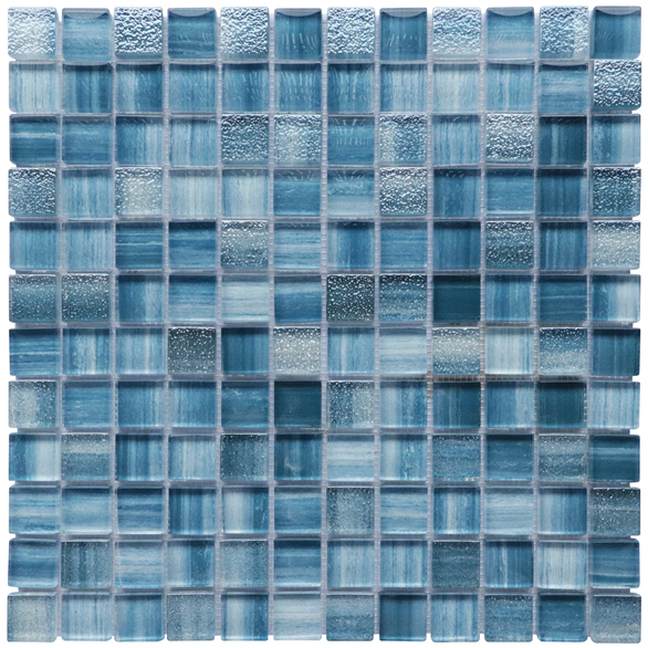 Quadratische 1x1-Tintenstrahldruck-blaue Glasfliese