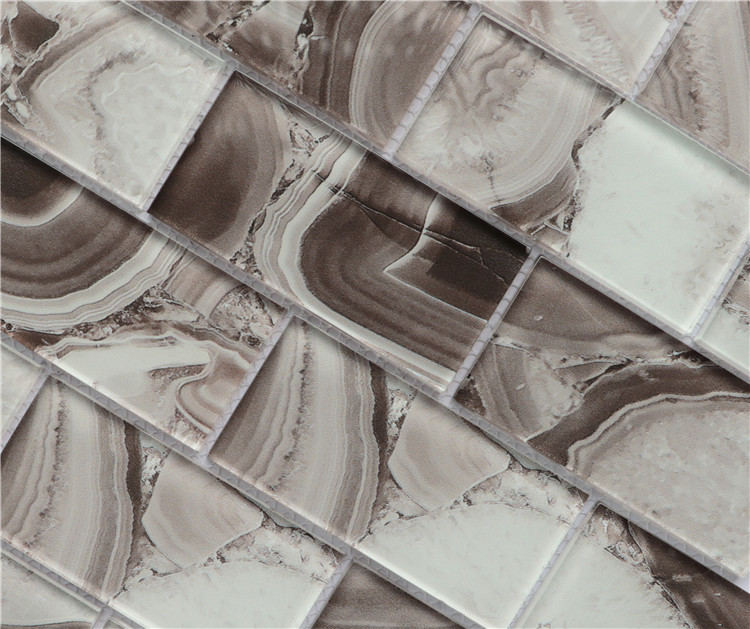 5,1 x 10,2 cm Glasmosaikfliese mit Tintenstrahldruck