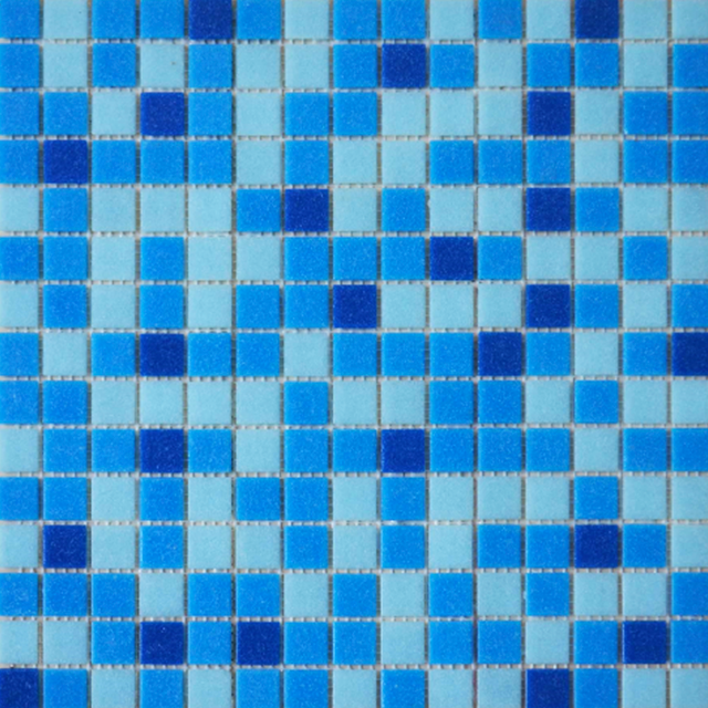 Quadratische blaue Mix Hot Melt Glas-Swimmingpool-Mosaik-Fliese