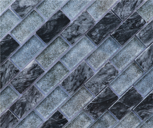 Glas-Mixed Stone Wall Backsplash-Mosaik